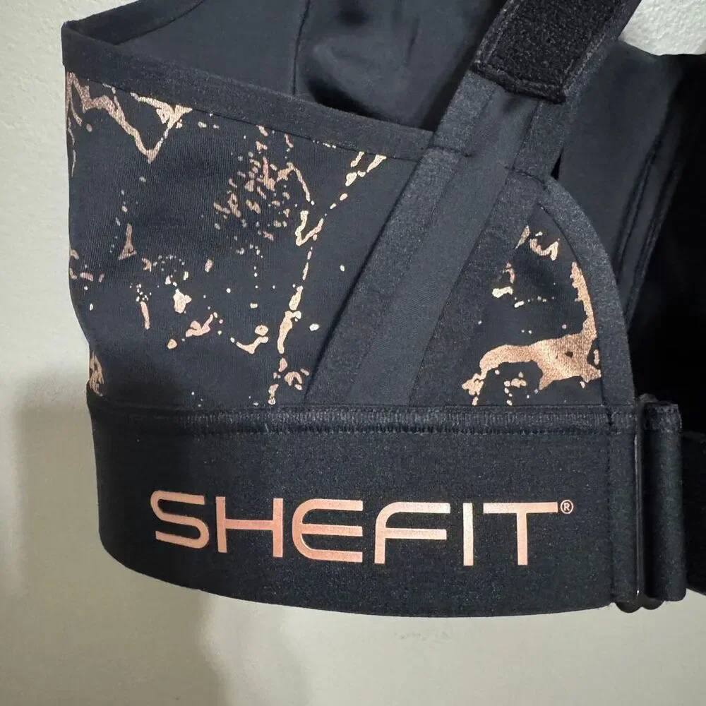 SHEFIT Flex Sports Bra black rose gold size 1 luxe - Picture 6 of 7